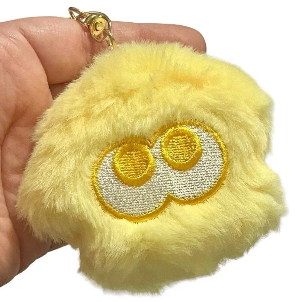 Splatoon Squid Inkling Chibi Plushie Keychain w Clip and Keyring in Yellow
